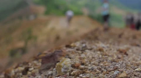 Hikers on a Path in the Mountains 스톡 동영상 67295491