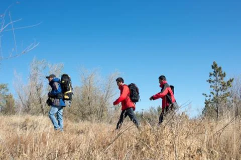 Hikers Foto stock