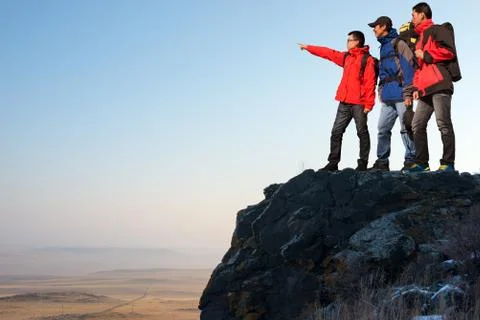 Hikers Foto stock