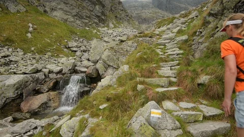 Hikers in the Tatra Stock Footage 94119181