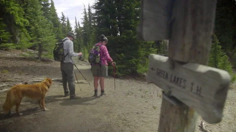 Hikers unravel a map Stock Footage 59063880