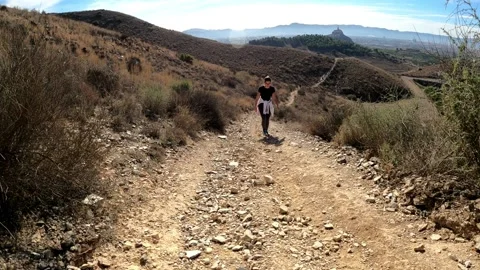 Hikers walking in group at mountain forests and pathways. Stock-Footage 171479333