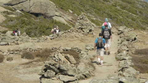 Hikers Walking on trail Video stock 55257576