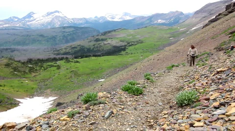 Hiking 10 Stock Footage 1068015