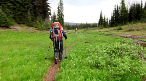 Hiking 4 Stock Footage 1058525