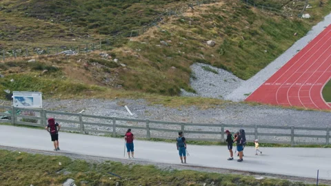 Hiking in the Alps Stock Footage 141124687