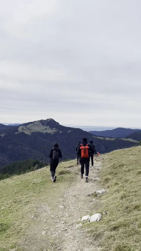 Hiking in Alps Stock Footage 243931890
