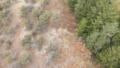 Hiking around a Mountian area Stock Footage 141920727