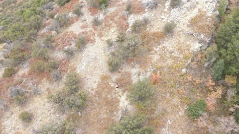 Hiking around a Mountian area Stock Footage 141934508