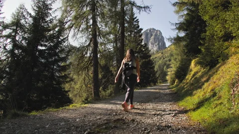 Hiking in the Austrian Alps Stock Footage 142018278