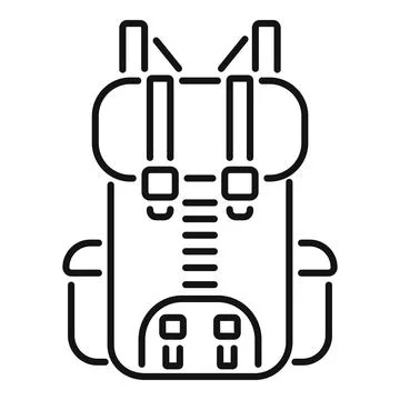 Hiking backpack with adjustable straps and multiple compartments for outdoo.. Stock Illustration