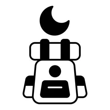 Hiking Backpack Dualtone Icon Illustrazione stock