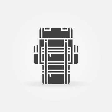 Hiking backpack icon Stock Illustration