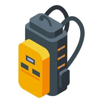 Hiking backpack icon isometric vector. Big equipment Stockillustratie