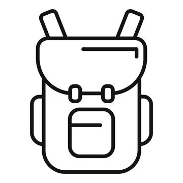 Hiking backpack icon outline vector. Breeze maritime Illustrazione stock