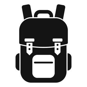 Hiking backpack with two rolled sleeping bags or mats attached Stock Illustration
