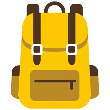 Hiking backpack vector icon Stock Illustration