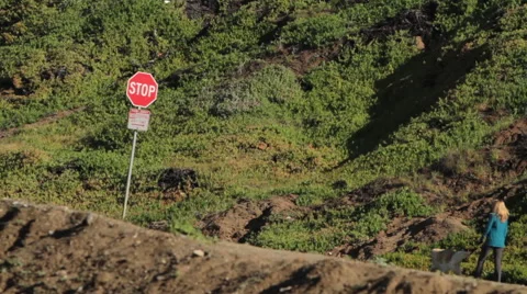 Hiking at the beach Video stock 46808221