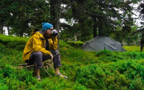 Hiking beard Stock Photos