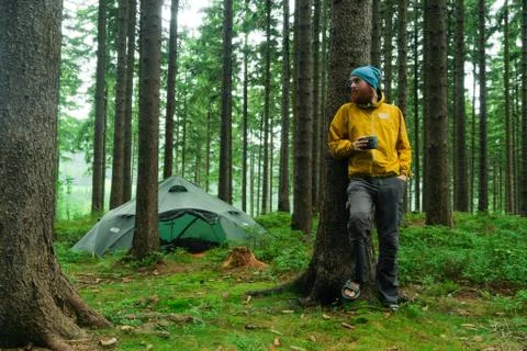 Hiking beard Stock Photos