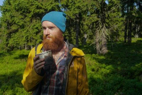 Hiking beard Stock Photos