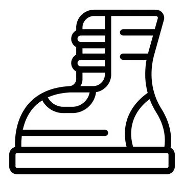 Hiking boot icon outline vector. Climbing activity Stock Illustration