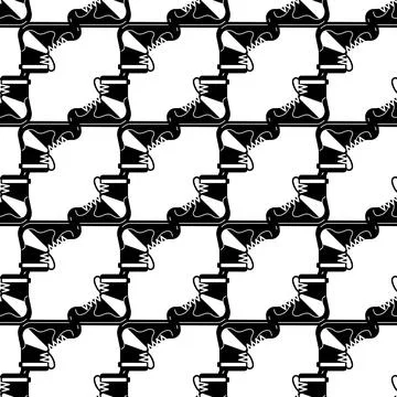 Hiking boot pattern seamless vector Illustrazione stock