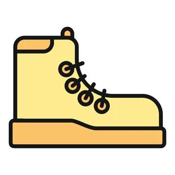 Hiking boot vector icon representing travel and adventure Stock Illustration