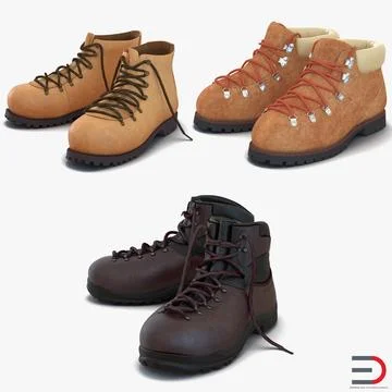 Hiking Boots 3D Models Collection 3D Model