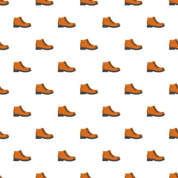 Hiking boots pattern seamless Stock Illustration