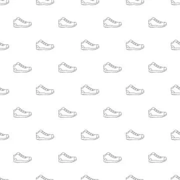Hiking boots pattern vector seamless Stock Illustration