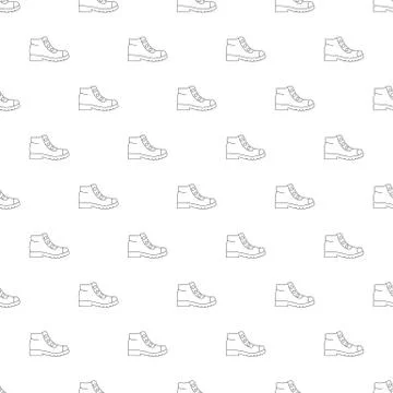 Hiking boots pattern vector seamless Stock Illustration