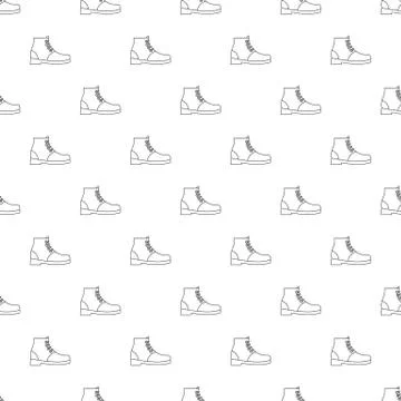 Hiking boots pattern vector seamless 스톡 일러스트