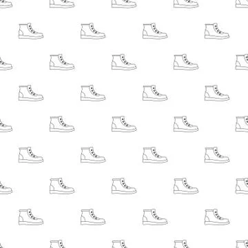 Hiking boots pattern vector seamless 스톡 일러스트