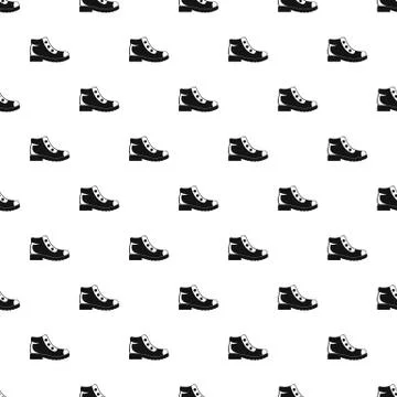 Hiking boots pattern vector seamless Stock Illustration