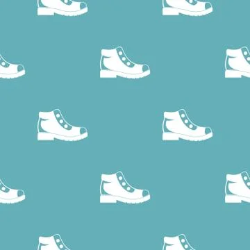 Hiking boots pattern vector seamless Stock Illustration