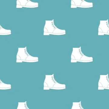 Hiking boots pattern vector seamless Illustrazione stock