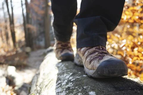 A hiking boots Foto stock