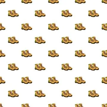 Hiking boots seamless pattern designing outdoor adventure concept 스톡 일러스트