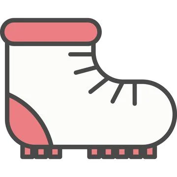 Hiking boots vector icon isolated Stock Illustration