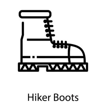 Hiking Boots Vector Stock Illustration