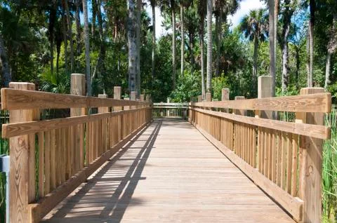 Hiking bridge Stock Photos