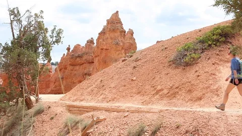 Hiking Bryce Canyon Stock Footage 79426903