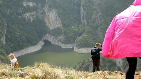 Hiking On The Canyon Of The River, second shot 動画素材 95778300