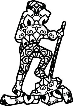 Hiking climber Stock Illustration