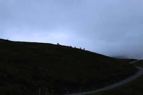 Hiking into the Clouds Stock Photos