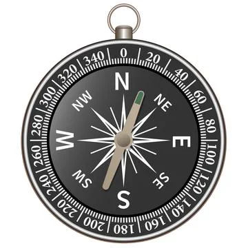 Hiking compass isolated on white background vector illustration イラスト素材