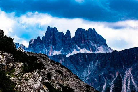 Hiking in the dolomites Stock Photos
