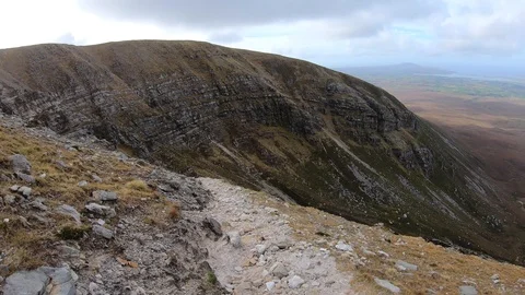 Hiking Down Muckish Mountain Stock Footage 118775439