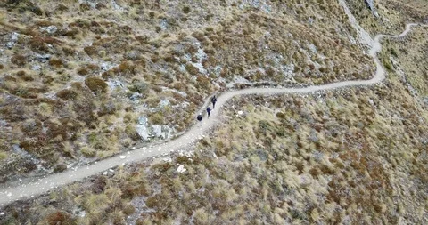 Hiking Drone Shot #2 Stock Footage 111422730